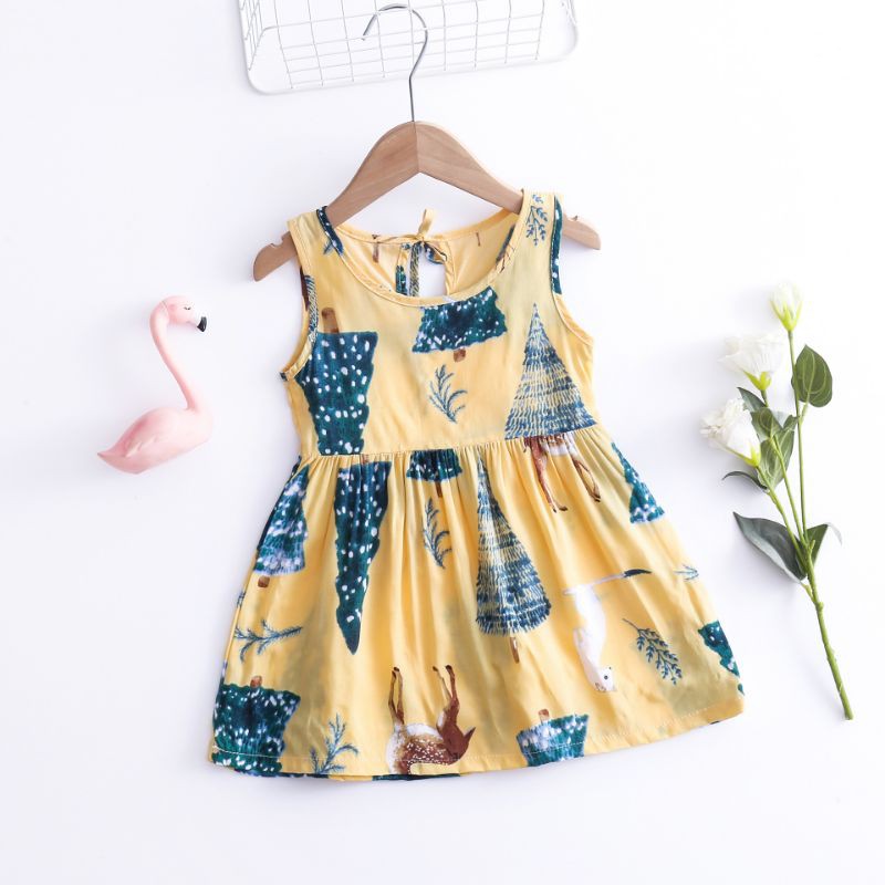 AN-29 Dress Daster Anak Perempuan Bahan katun organic serat bambu