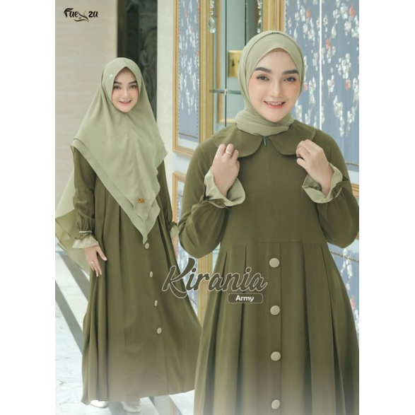 DRESS GAMIS SET KHIMAR SYARI PREMIUM TERBARU KIRANIA SERIES BY FAEYZA