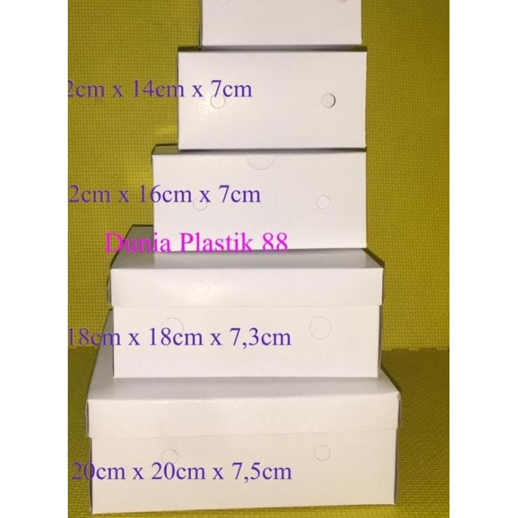 

♝ isi100pcs DUS kue POLOS 12x16CM box kotak kertas tempat snack hajatan ™