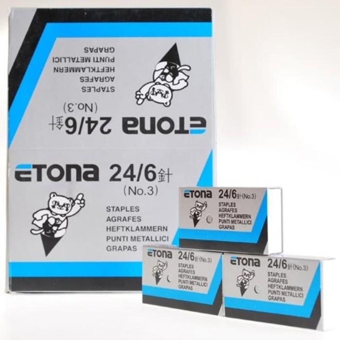 

Staples | Isi Stapler Besar/Staples Etona 24/6 No.3 - 1 Pack Isi 20 Box Murah Baru