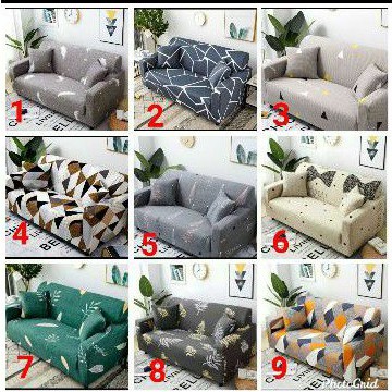 COVER SOFA SEATER sarung sofa elastis stretch elastic - KUNING V