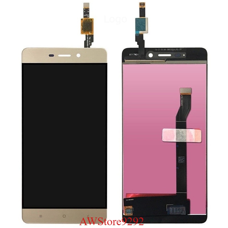 Layar Sentuh LCD TS Touchscreen Fullset XIAOMI REDMI 4 - GOLD WHITE