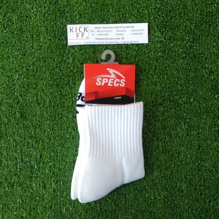 KAOS KAKI SEKOLAH/ KAOS KAKI OLAHRAGA SPECS SCHOOL SOCKS S - WHITE