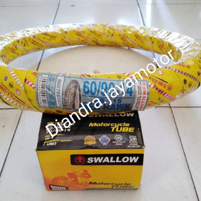 Paket ban luar matic swallow uk.60/90.14+ban dalam