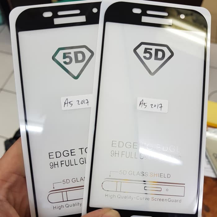 TEMPERED GLASS FULL LEM 5D SAMSUNG A5 2017 A520 BLACK