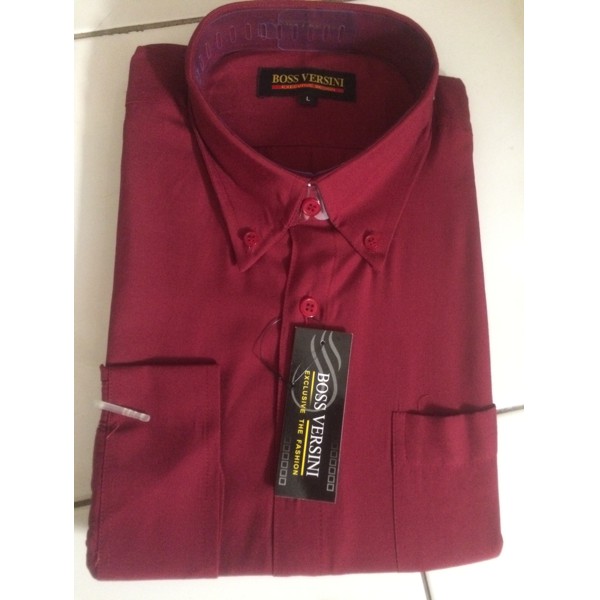 PROMO     Kemeja Putih Lengan Panjang Boss Versini