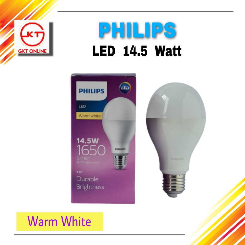 Lampu Philips LED Bohlam 14,5 Watt Lampu LED Cahaya Kuning