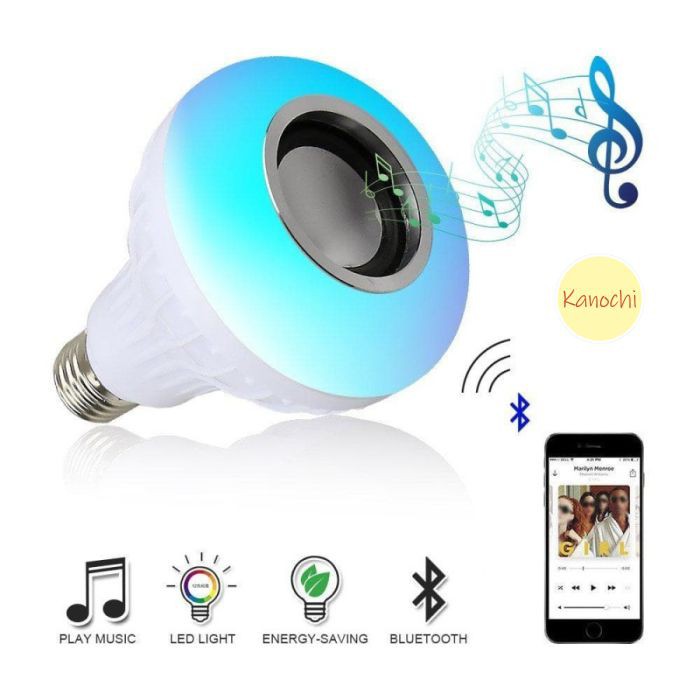 Bohlam Speaker Musik Bluetooth 2 in 1 Lampu Speaker LED warna warni