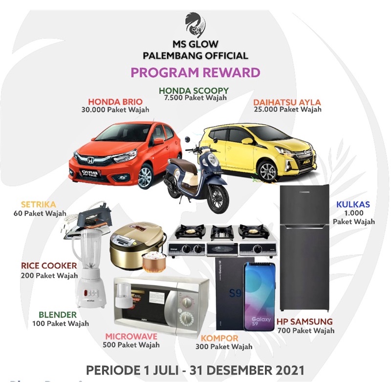 JOIN RESELLER MS GLOW & DAPATKAN REWARD SENILAI RATUSAN JUTA RUPIAH