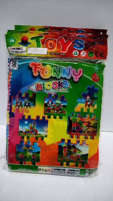 Mainan Anak Puzzle Bongkar Pasang / Block Rumah / Balok Bp Rumah