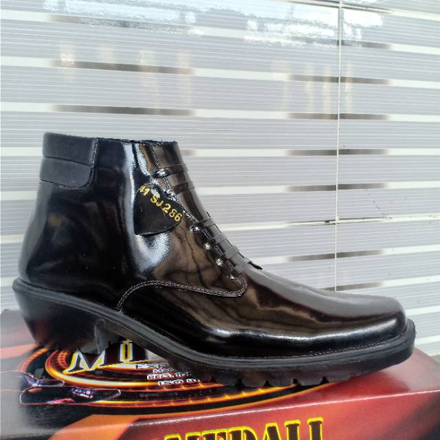 MANDIENS SJK286 - Sepatu Boots Pria Medali Original PDH Kulit Sapi Asli Sol Tebal Jenggel Gaya Koboi