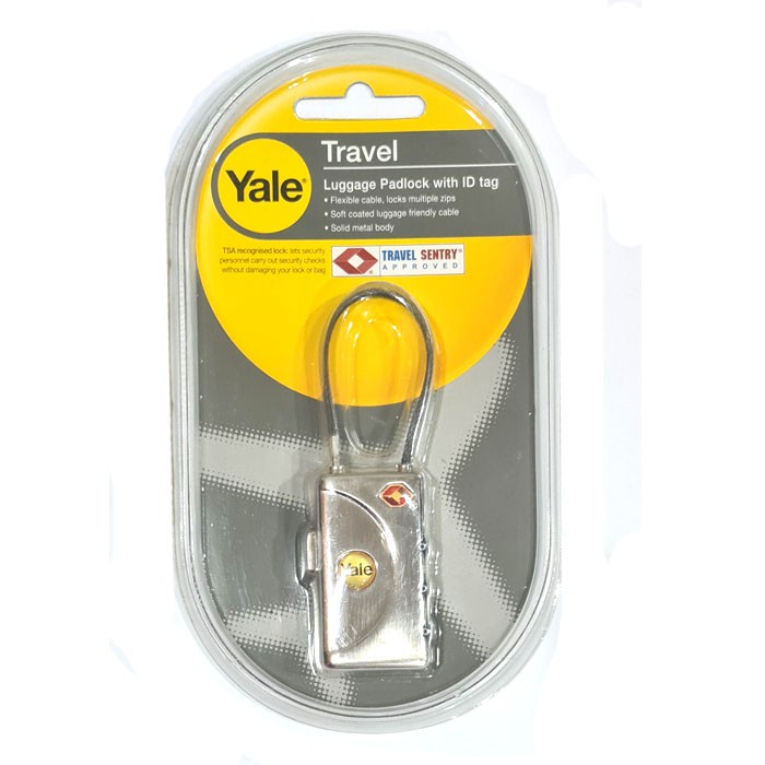 Yale YTL1-30-350-1 Gembok Koper Travel Luggage Padlock ID Tag