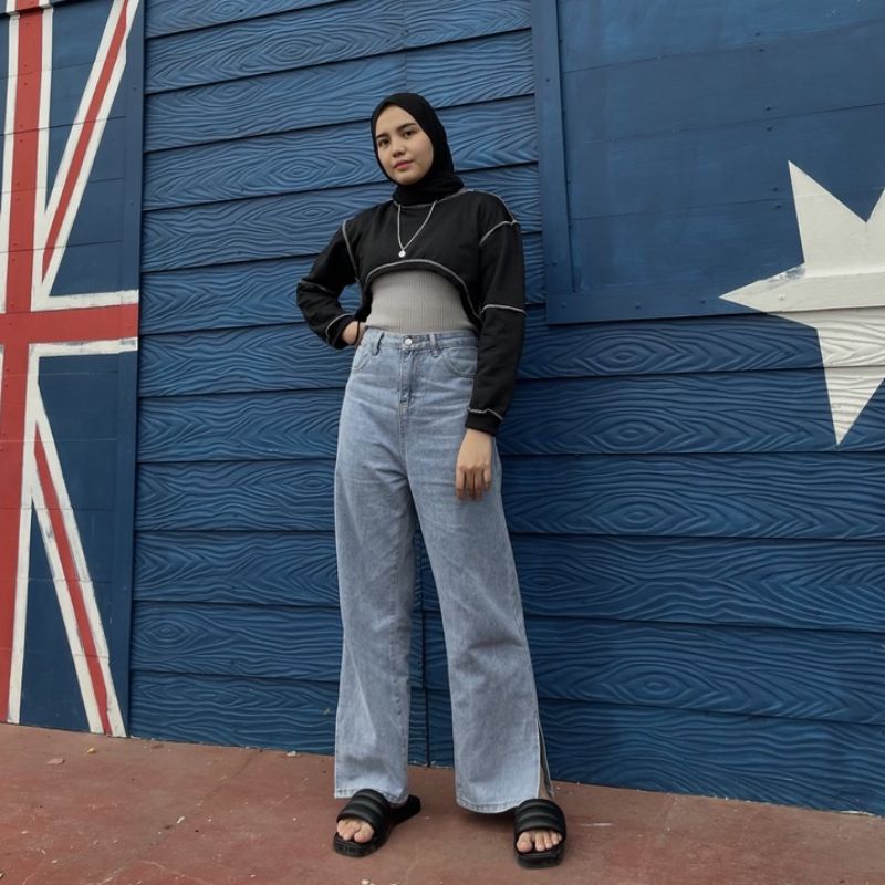 JAKET ERSA CROP SWEATER | sweater wanita