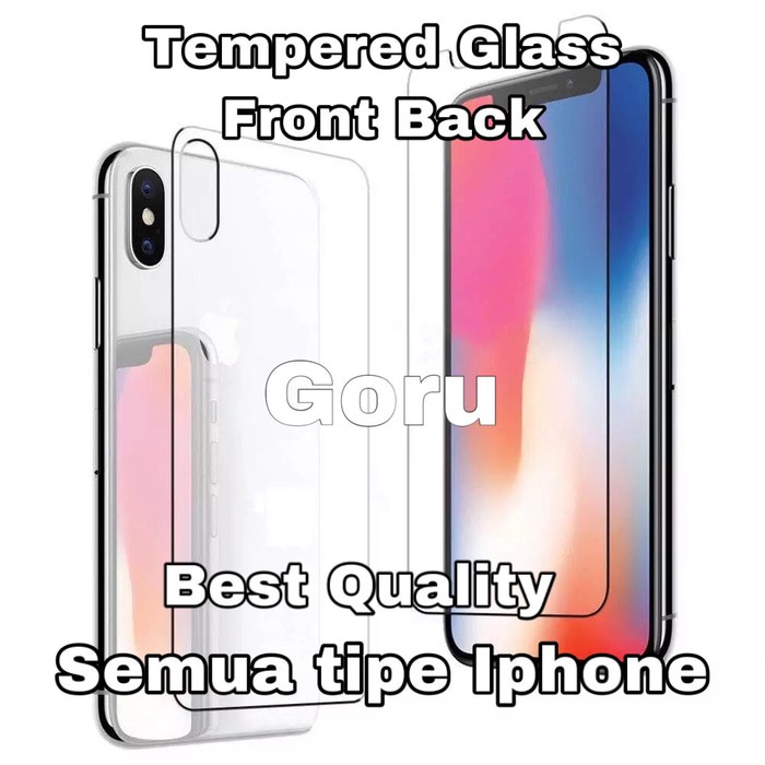 Back front tempered glass depan belakang iphone 6 6s 7 8