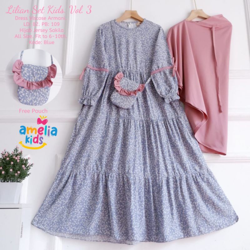 Lilian Set Kids/ Dress: Viscose Armani LD 82 PJ 109/ Hijab: Jersey Sakila
