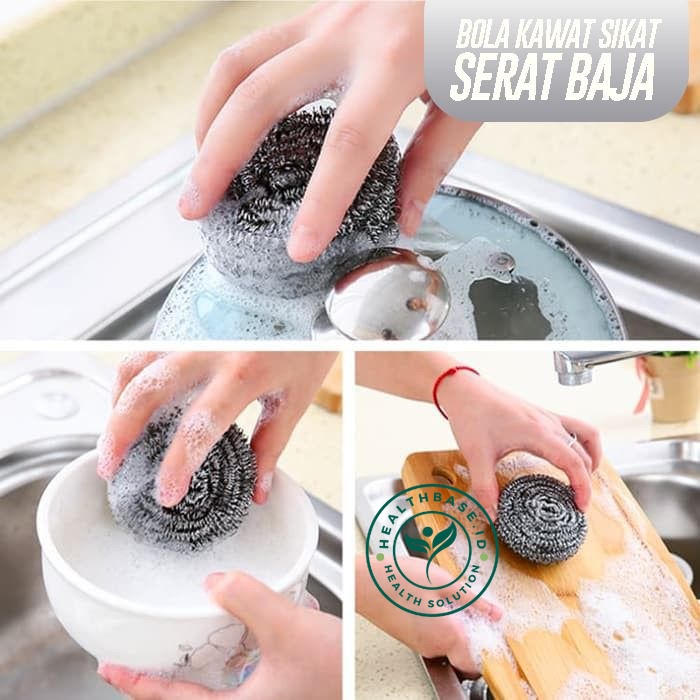 BOLA KAWAT SIKAT SERAT BAJA CUCI PIRING SABUT KAWAT