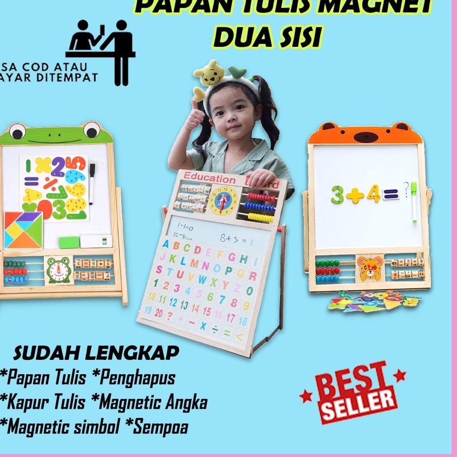 

MHA Papan Tulis Whiteboard / White Board Gantung Magnet Double Face 44 x 31 cm 200TYRO
