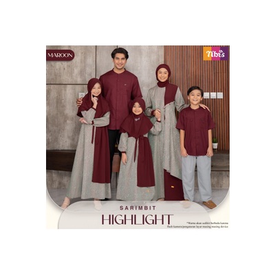 COUPLE NIBRAS | SARIMBIT HIGHLIGHT MAROON KELUARGA BUSUI