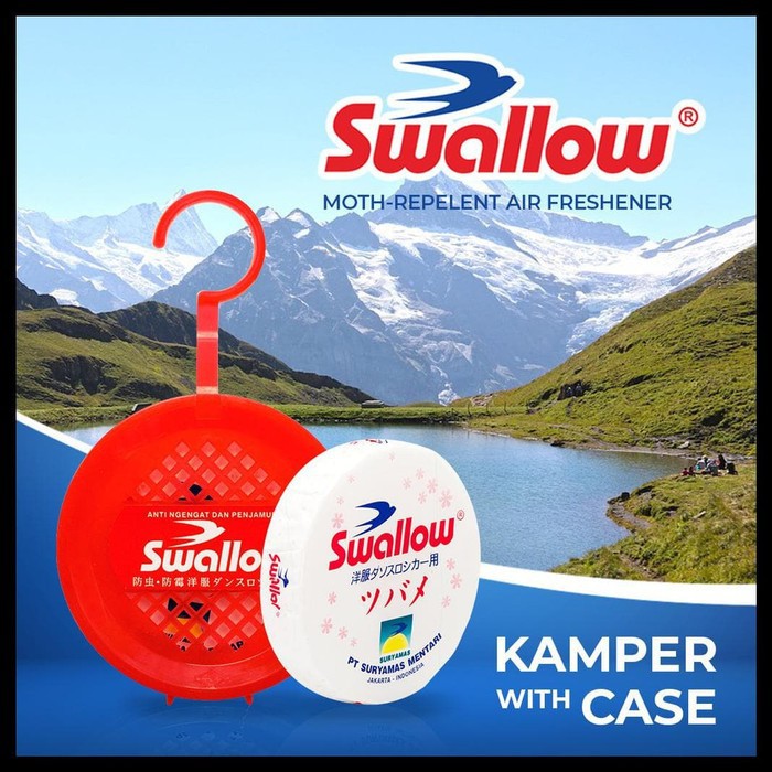 Kamper Swallow Case Gantung + Isi Refill Kamper 80 Gr