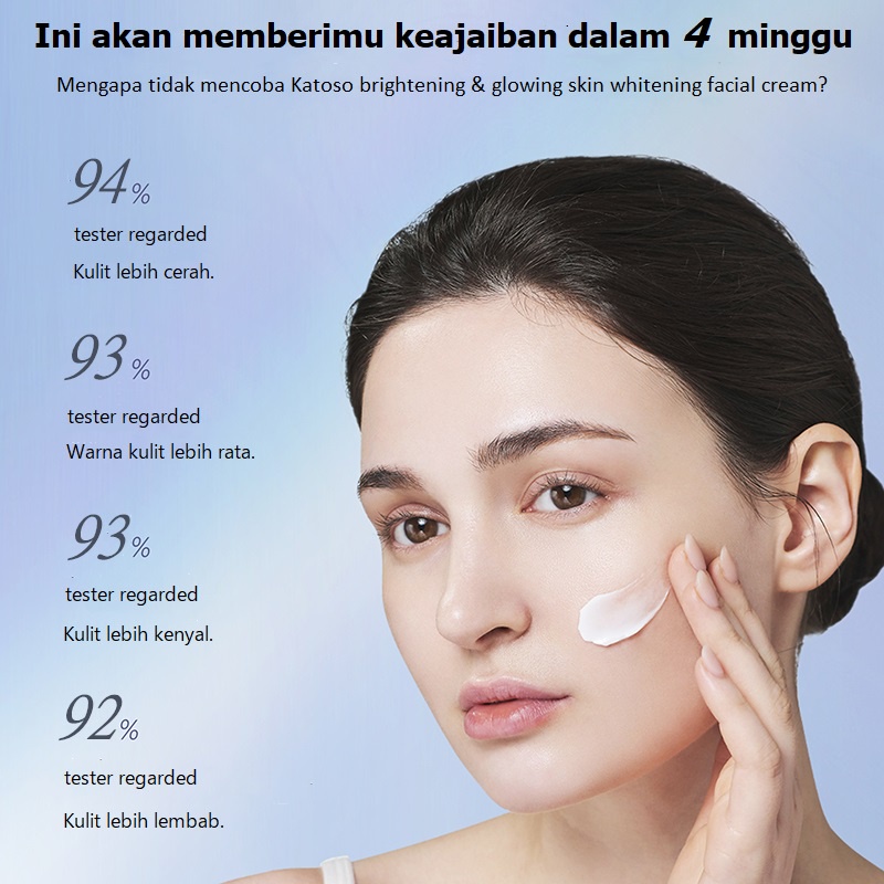 (BPOM) Katoso Camellia Deep Cleaning Brightening &amp; Glowing Whitening Facial Wash Foam Cleanser Wajah Centella Aloe Niacinamide Removal 100ML