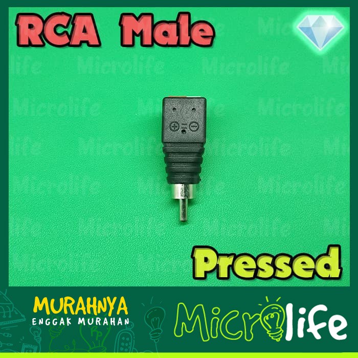 RCA Audio Connector Jack Male Pressed Tekan