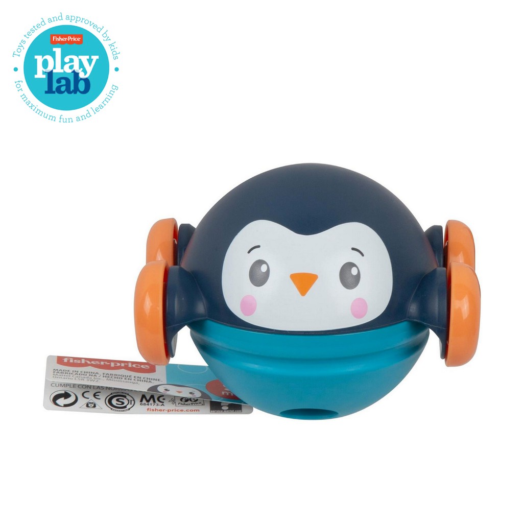 Fisher Price Roll Pop &amp; Zoom Friends (Penguin) - Mainan Anak Balita