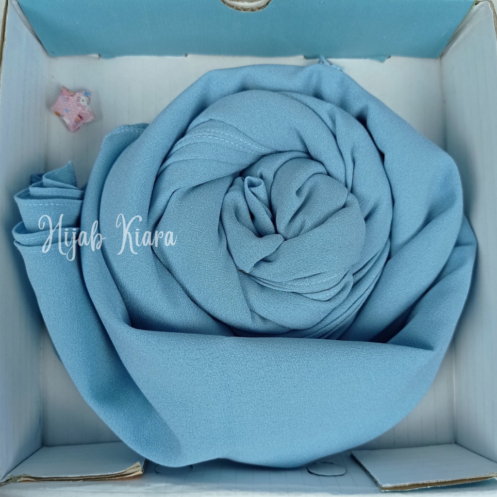 Pashmina Jumbo | Pashmina Syari | Pasmina Jumbo Syari 200x100 | Pashmina Diamond-Biru Wardah