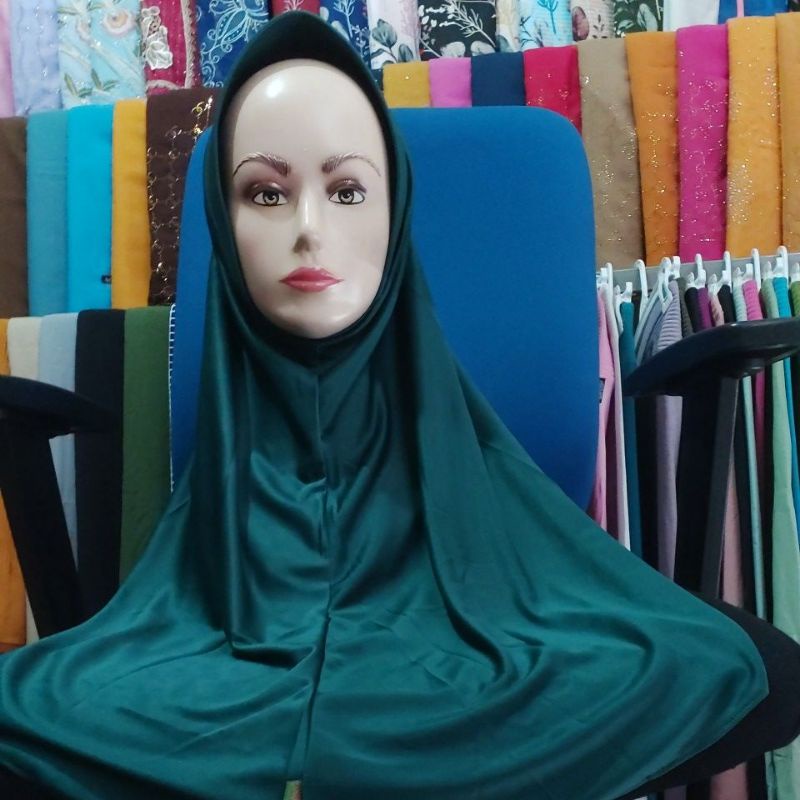 Jilbab Instan Oval  asri collection81-Ijo botol