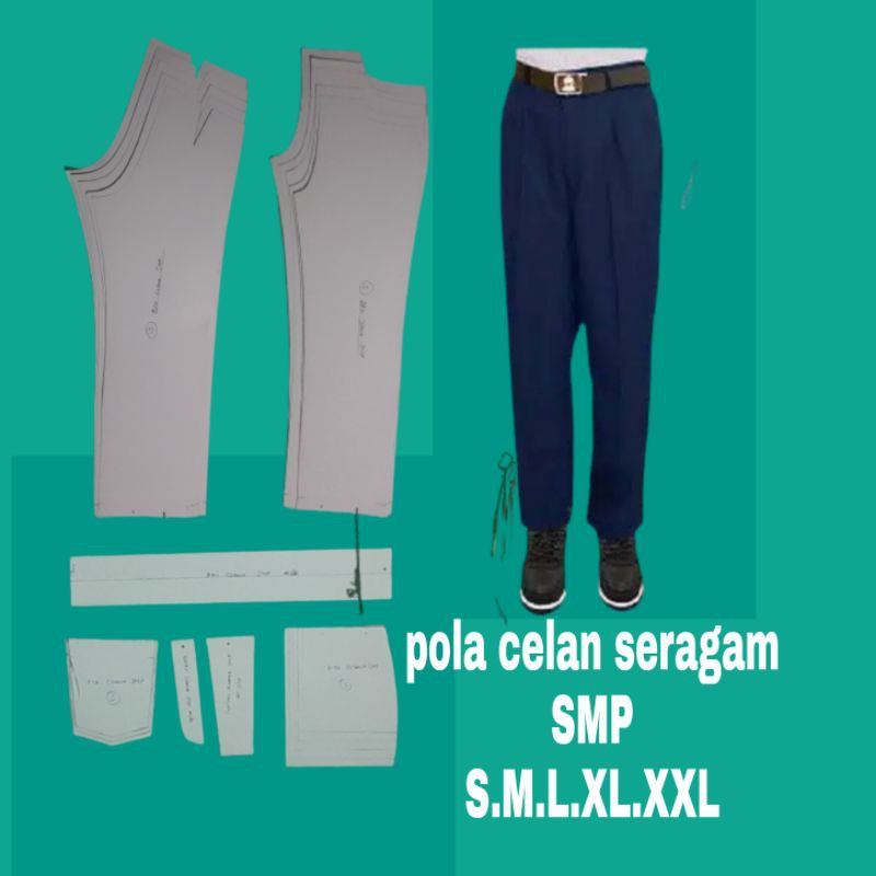 pola instan celana SMP