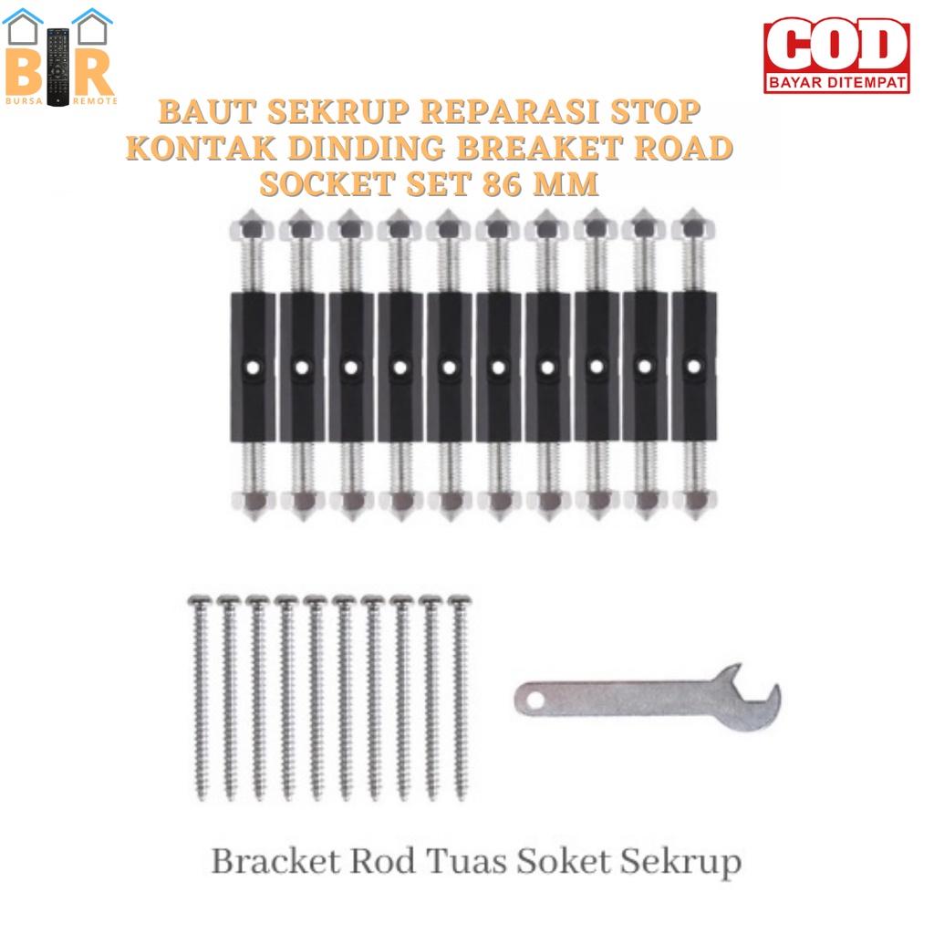 Baut Sekrup Reparasi STOP KONTAK Dinding Breaket Road Socket SET 86mm