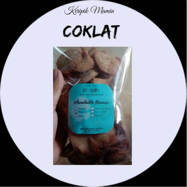 

Mamin Chips keripik singkong rasa Coklat