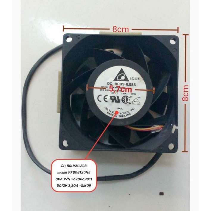 Fan high speed Fan dc 12v brushless 8x8x4,7cm