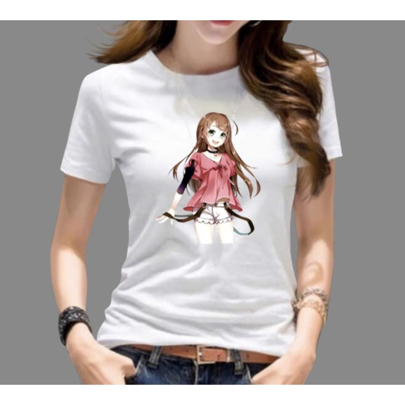 kaos oblong ABG/remaja lengan pendek/anime/bisa COD