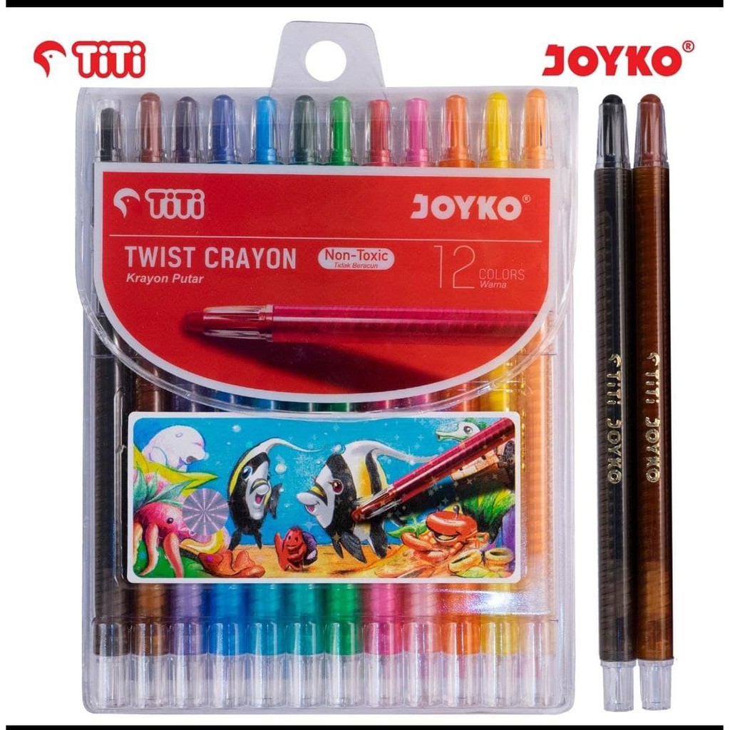 

[SET] CRAYON TITI PUTAR 12 WARNA TWIST CRAYON*
