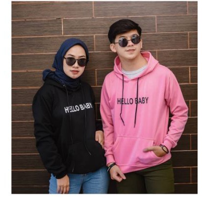 HELLO BABY HOODIE UNISEX - ATASAN HALUS TEBAL PREMIUM