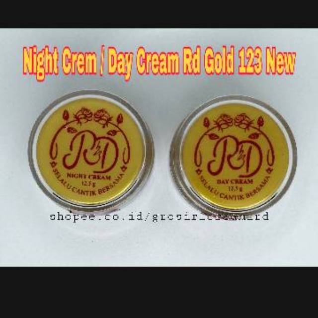 Day Cream / Night Cream RD Gold New/ Ecer Rde Glow Cream Siang Krim Malam