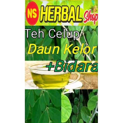 

Teh celup daun kelor + bidara