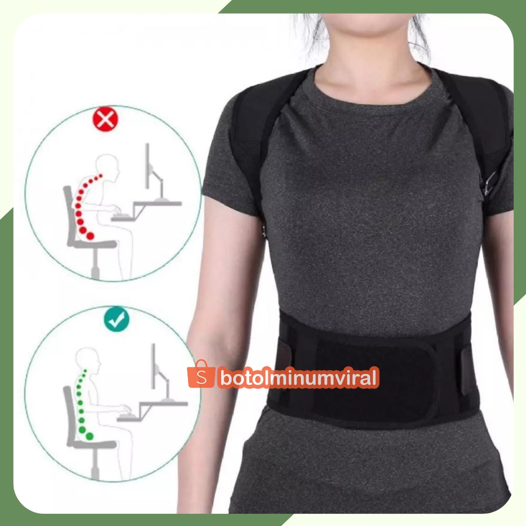 Rompi Penegak Punggung Bungkuk Back Support Shoulder Posture Corrector Pria Wanita Murah Original Penegak Punggung