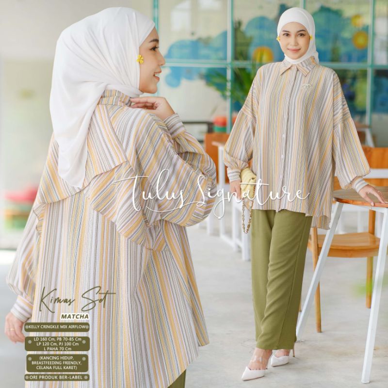 KIMAS SET BY TULUS SIGNATURE / ONE SET WANITA MUSLIMAH / Setelan salur cewek premium