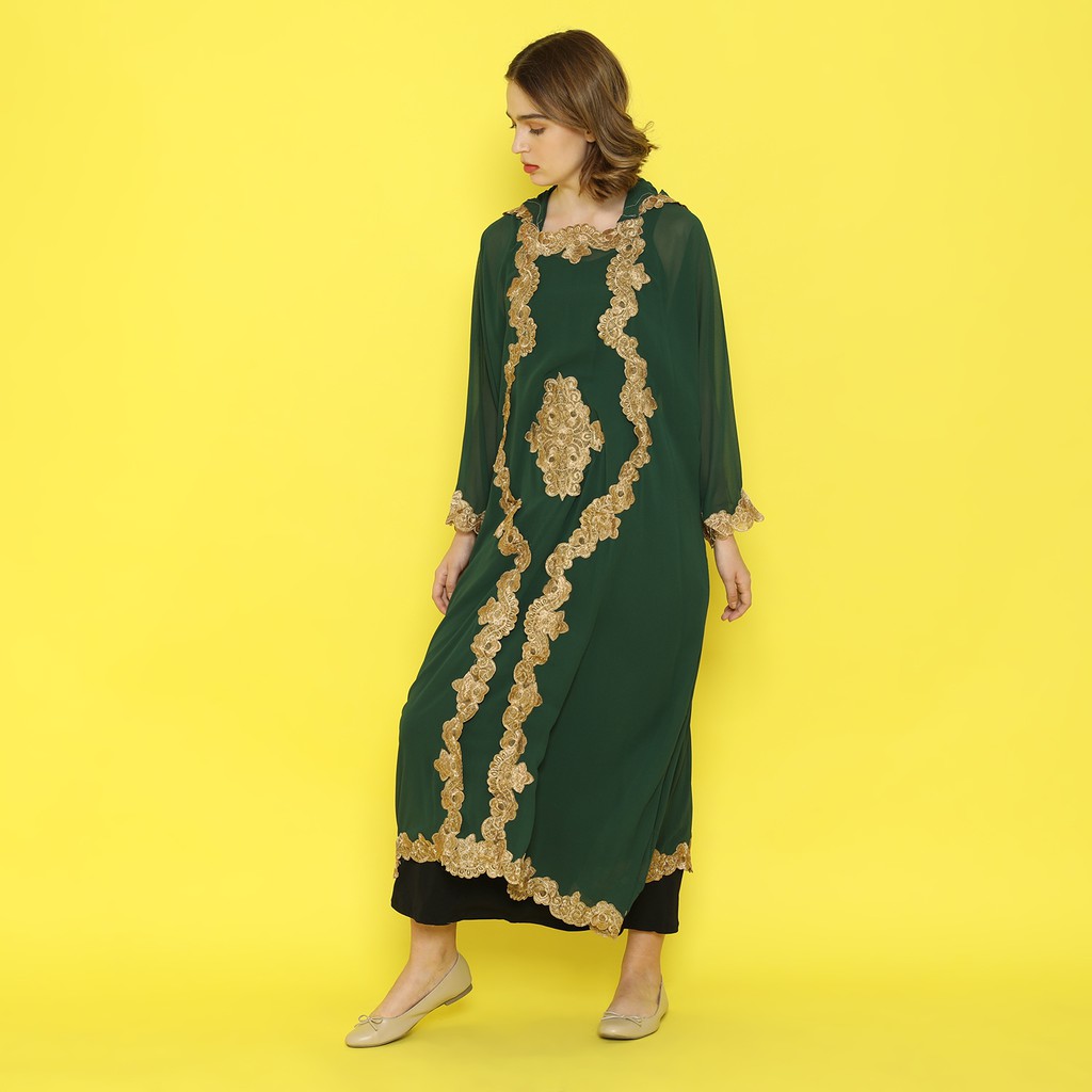 PROMO Gamis Wanita Muslim Dress Kapucong Hoodie Terbaru Warna HITAM PUTIH Sifon Full Bordir All Size