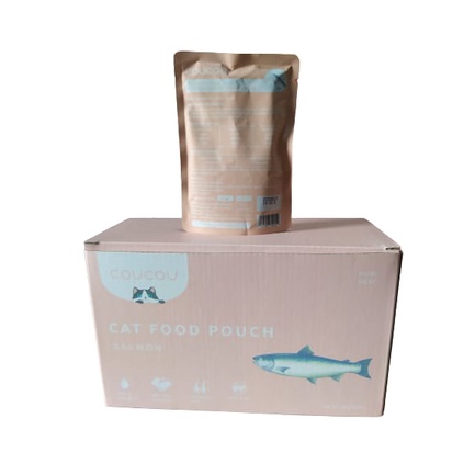 TERBARU !! MAKANAN KUCING BASAH TERMURAH COUCOU WET CAT FOOD POUCH RASA SALMON
