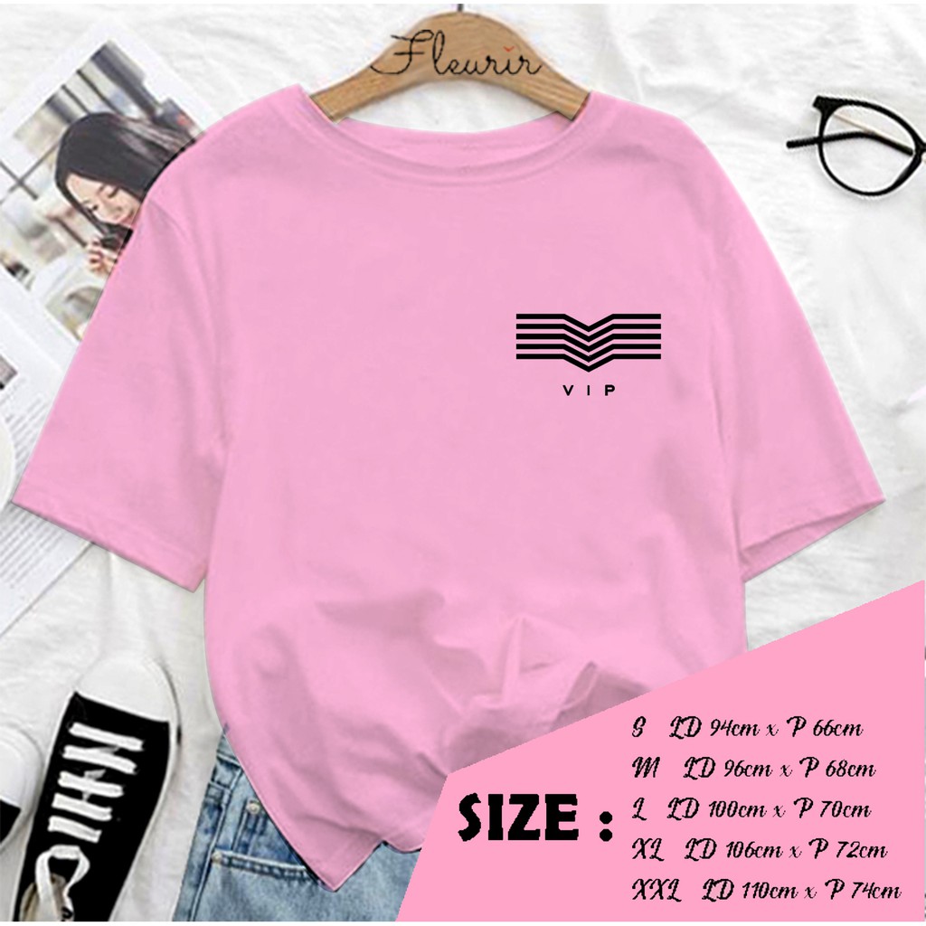 FLEURIR - KAOS VIP BIG BANG LOGO WANITA DEWASA LENGAN PENDEK TEE UNISEX