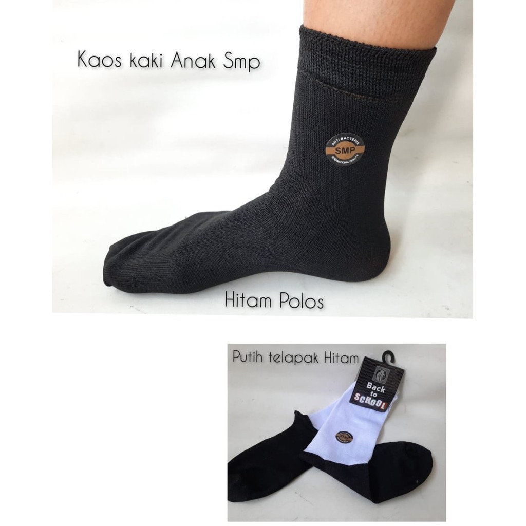 Kaos kaki sekolah SMP / Kaos kaki smp Hitam dan putih