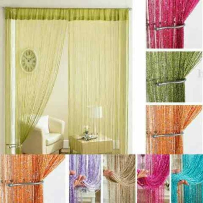 Tirai Gliter POLOS / Tirai Benang Glitter