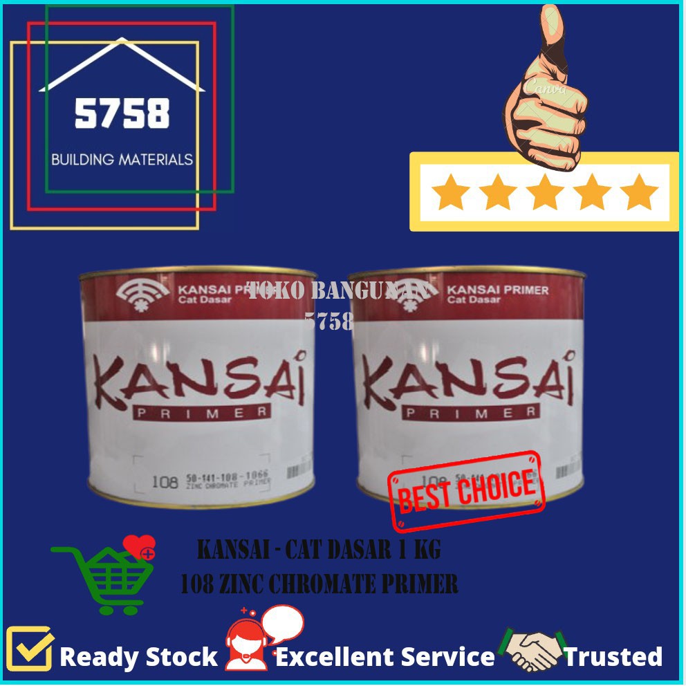 

Kansai Paint Cat Dasar Primer Besi Anti Karat Green 141- 113 Hijau 1 Kg