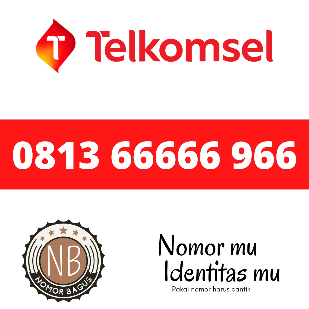 Kartu perdana telkomsel simpati nomor cantik 66666 966 panca 66666