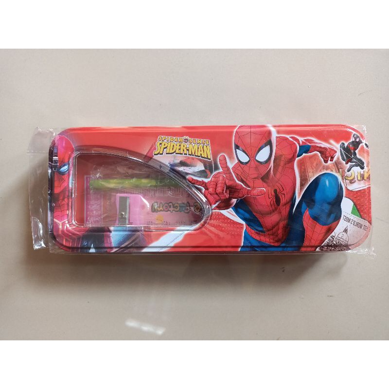 TEPAK set / TEMPAT PENSIL BT21/BTS, FREE ISINYA, LUCU-Spiderman