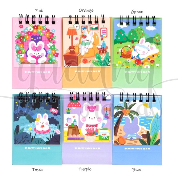 Kalender Mini 2023 Cute Rabbit Calender Duduk Motif Kelinci GH 505003