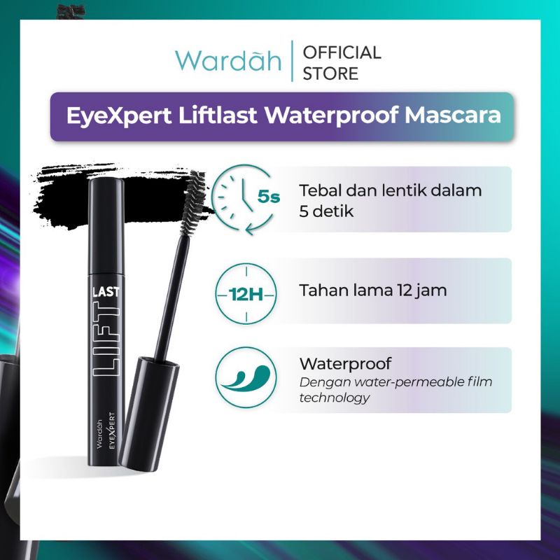 Wardah Eyexpert Liftlast Waterproof Mascara ORIGINAL! MURAH!