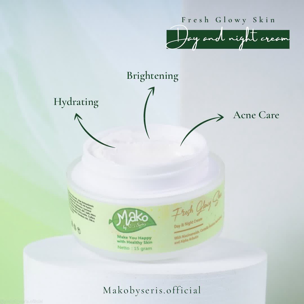 CREAM MOISTURIZER / SLEEPING MASK MAKO BY SERIS| FRESH GLOWY SKIN DAY AND NIGHT CREAM SLEEPING MASK MAKO BY SERIES SERIS ORIGINAL MASKER WAJAH MAKO KRIM WAJAH MAKO